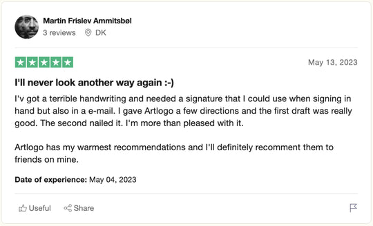 Reseña de Trustpilot