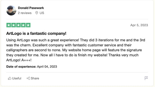 Reseña de Trustpilot