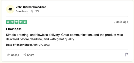 Reseña de Trustpilot