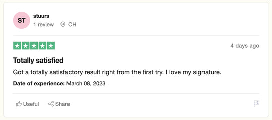 Reseña de Trustpilot